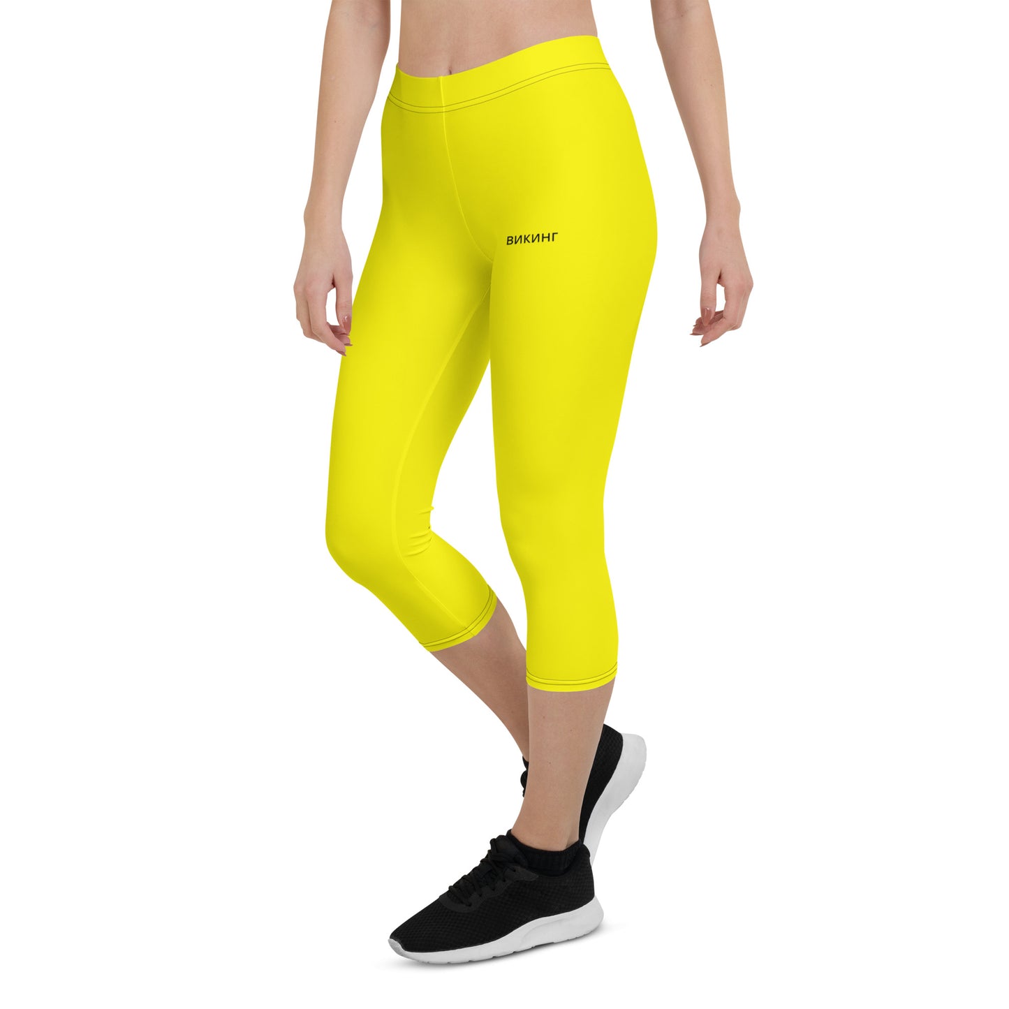 ВИКИНГ Original Bumble Bee Yellow Performance Capri Leggings