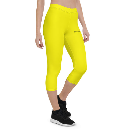 ВИКИНГ Original Bumble Bee Yellow Performance Capri Leggings