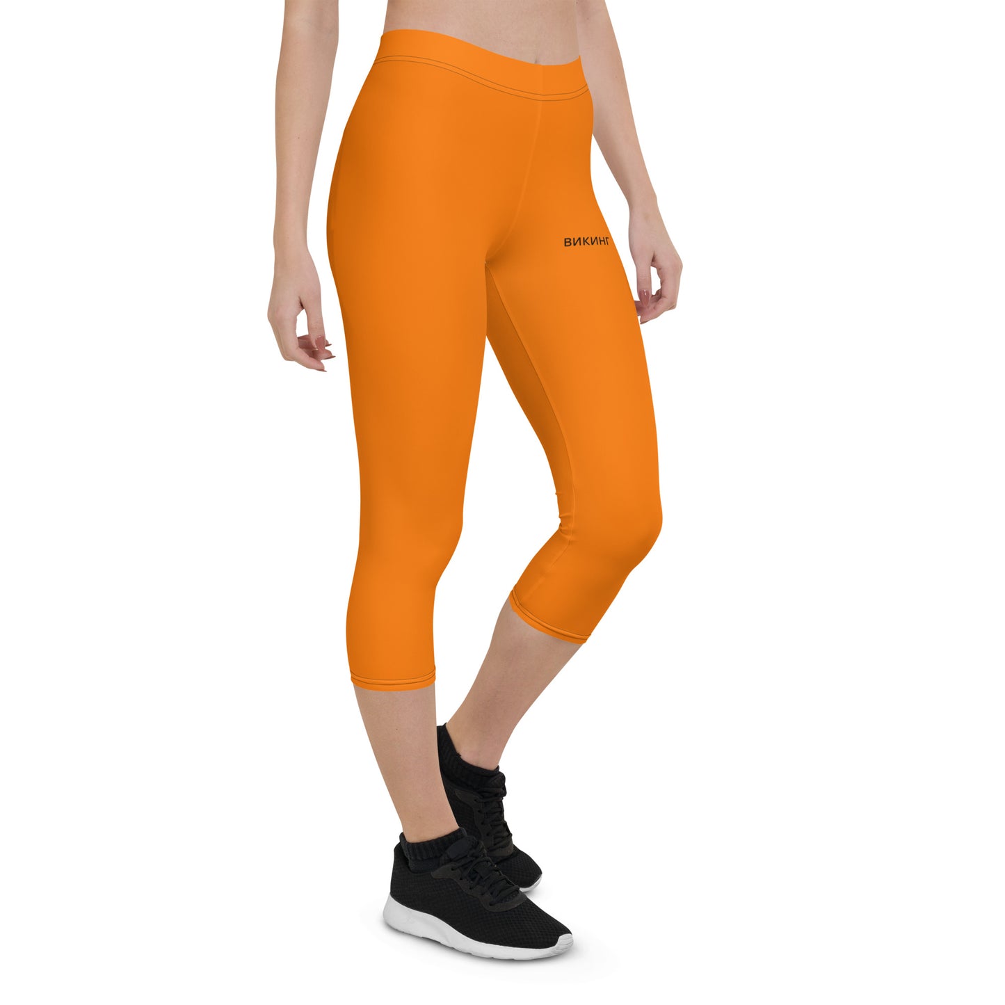 ВИКИНГ Original Tangerine Orange Performance Capri Leggings