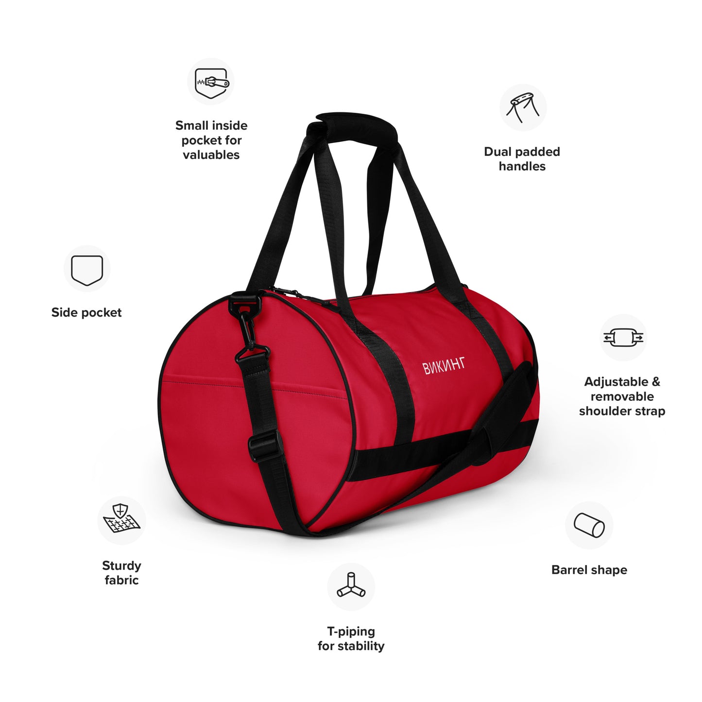 ВИКИНГ Original Lipstick Red Gym Bag