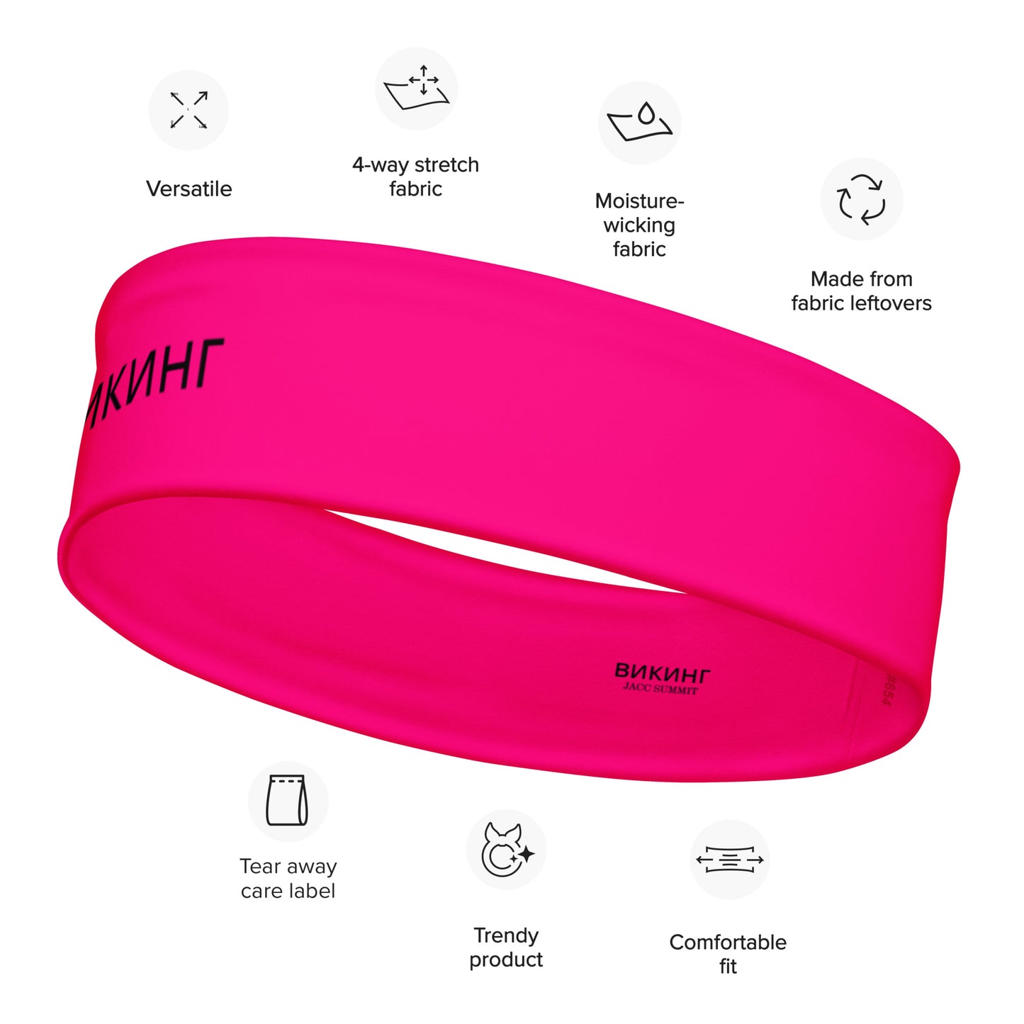 ВИКИНГ Original Bright Pink Headband