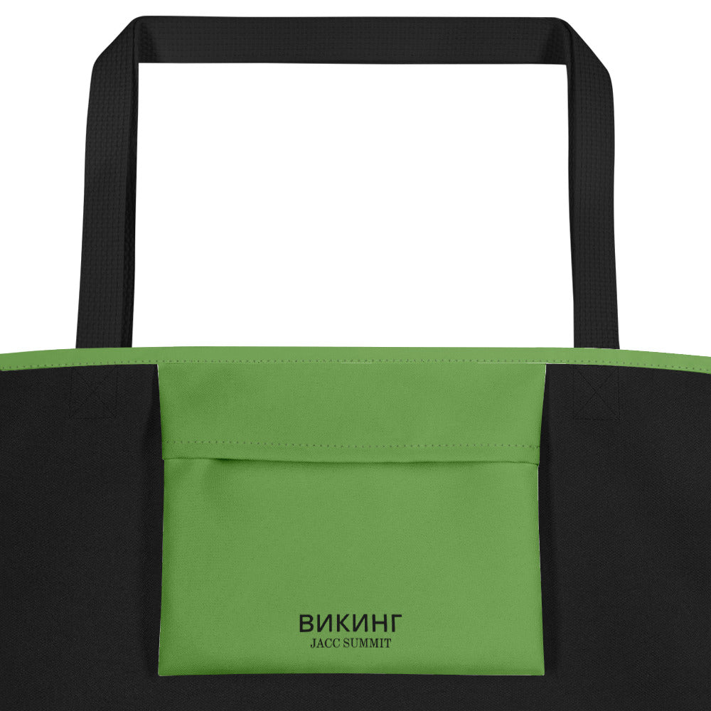 ВИКИНГ Original Shamrock Green Tote Bag Large with Pocket