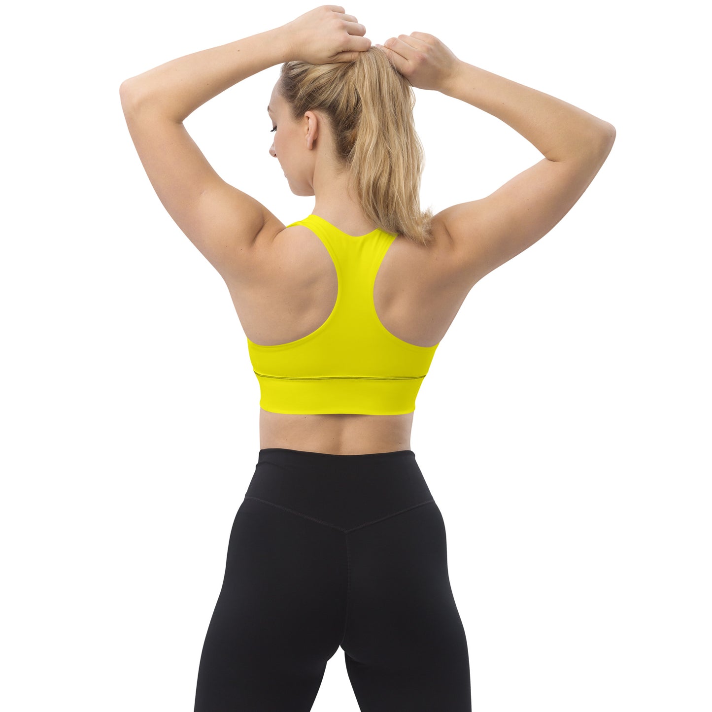 ВИКИНГ Original Bumble Bee Yellow Longline Sports Bra