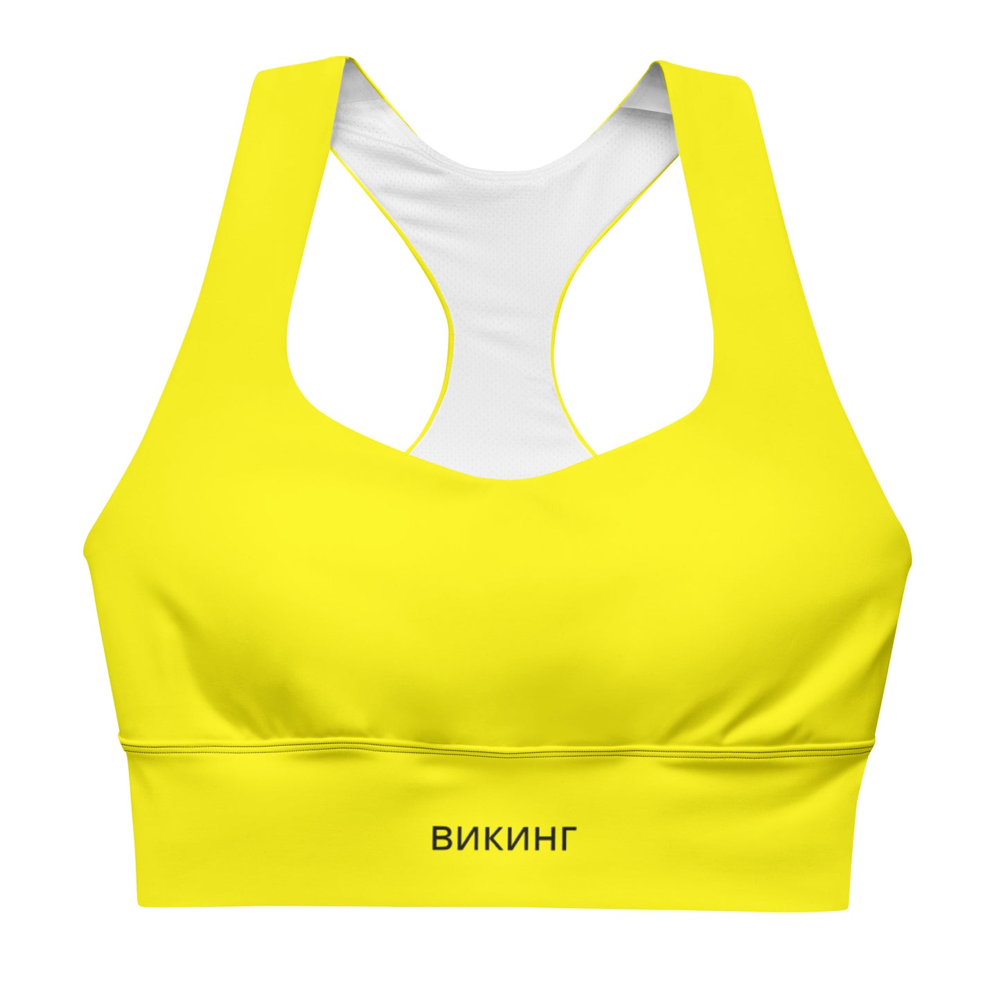 ВИКИНГ Original Bumble Bee Yellow Longline Sports Bra