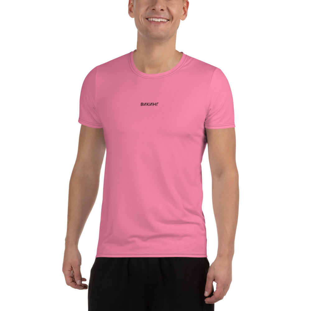 ВИКИНГ Original Bubble Gum Pink Athletic T-Shirt Men’s