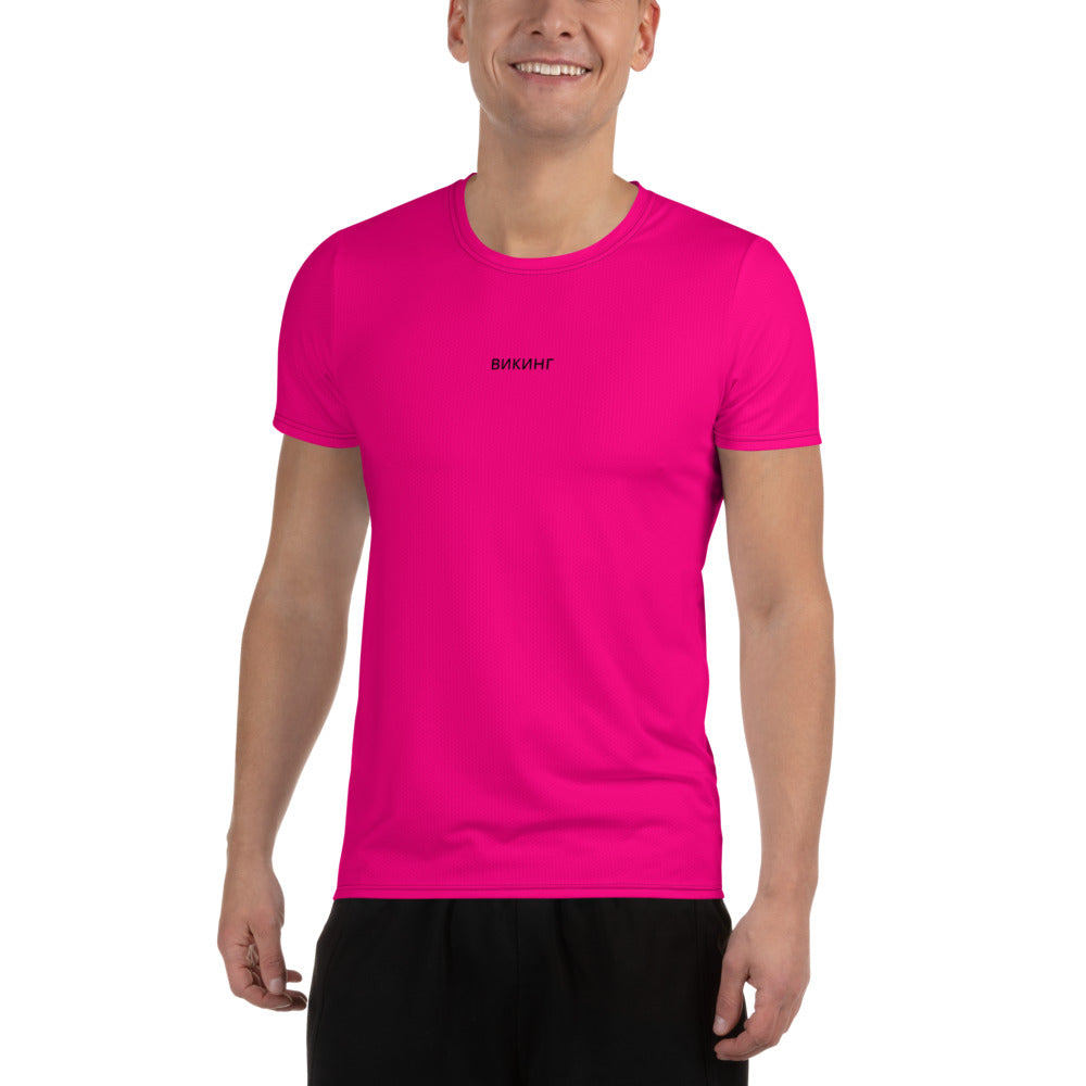 ВИКИНГ Original Bright Pink Athletic T-Shirt Men’s