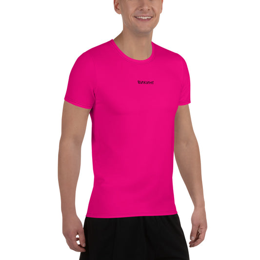 ВИКИНГ Original Bright Pink Athletic T-Shirt Men’s