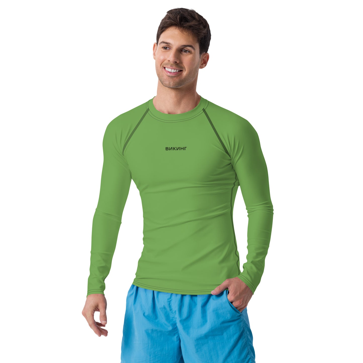 ВИКИНГ Original Shamrock Green Long Sleeve Athletic Shirt Men’s