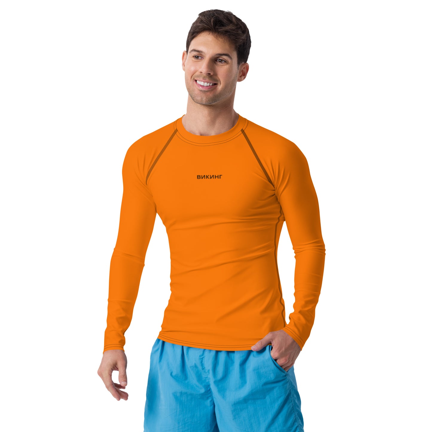 ВИКИНГ Original Tangerine Orange Long Sleeve Athletic Shirt Men’s