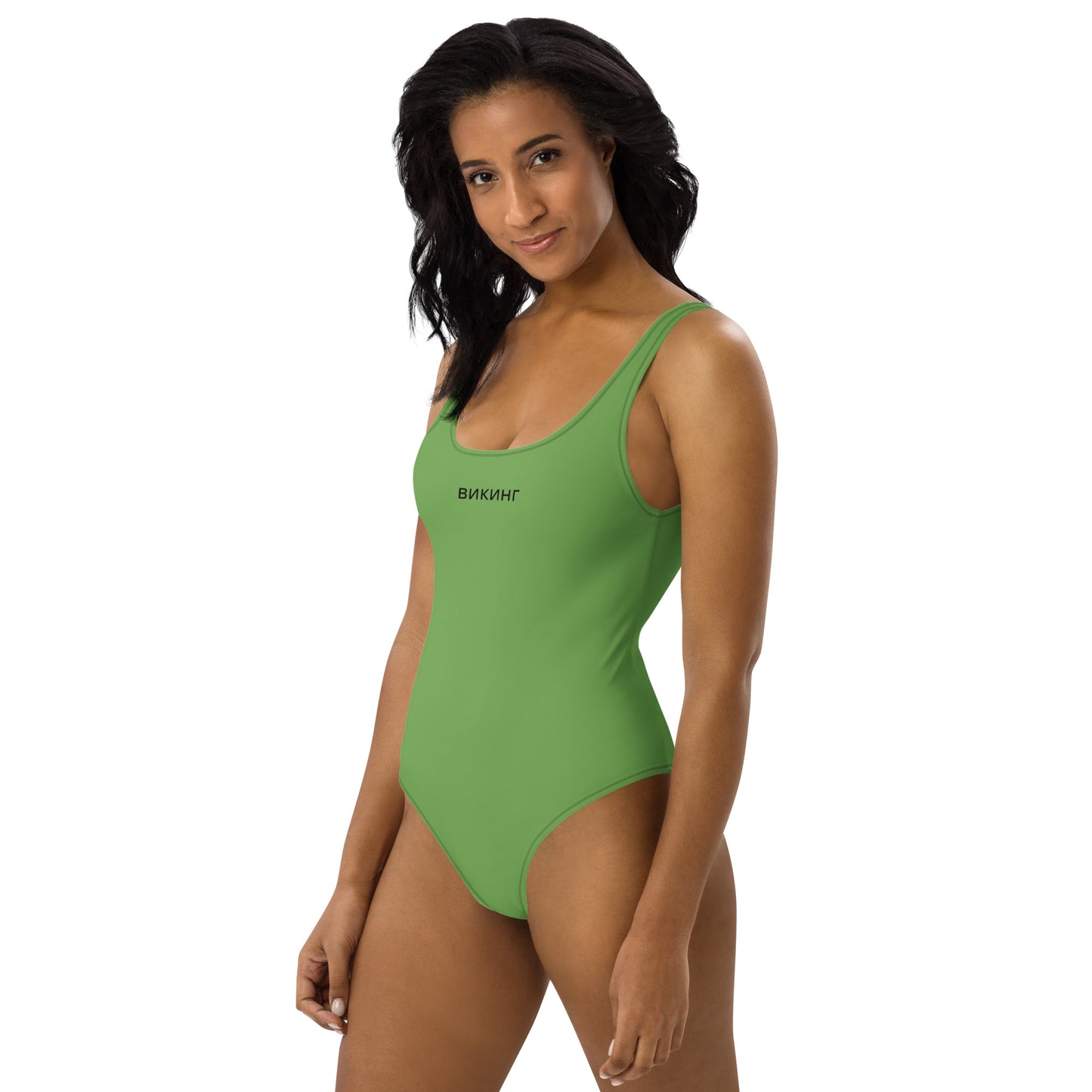 ВИКИНГ Original Shamrock Green One-Piece Swimsuit