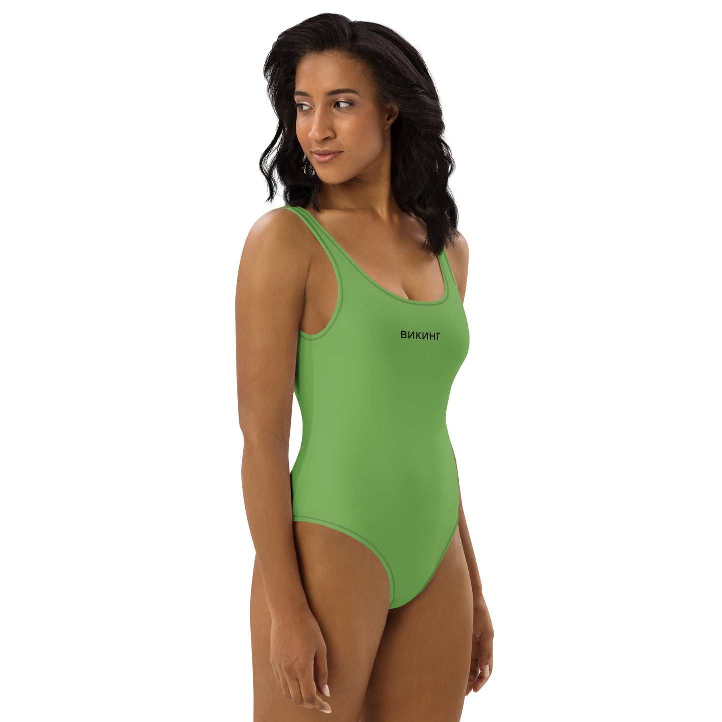 ВИКИНГ Original Shamrock Green One-Piece Swimsuit