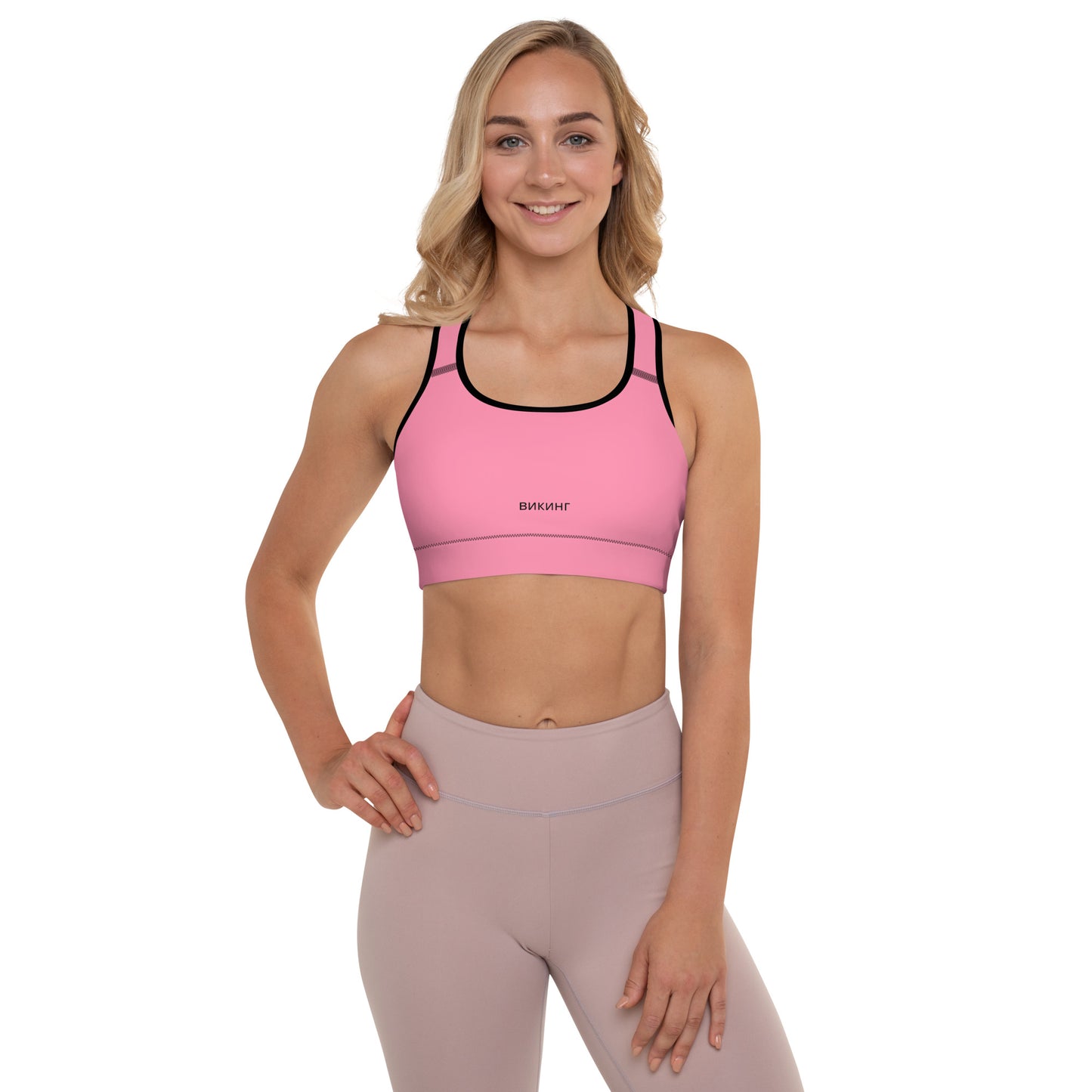 ВИКИНГ Original Bubble Gum Pink Padded Sports Bra