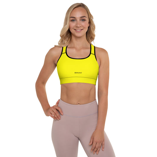 ВИКИНГ Original Bumble Bee Yellow Padded Sports Bra