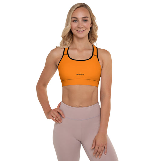 ВИКИНГ Original Tangerine Orange Padded Sports Bra