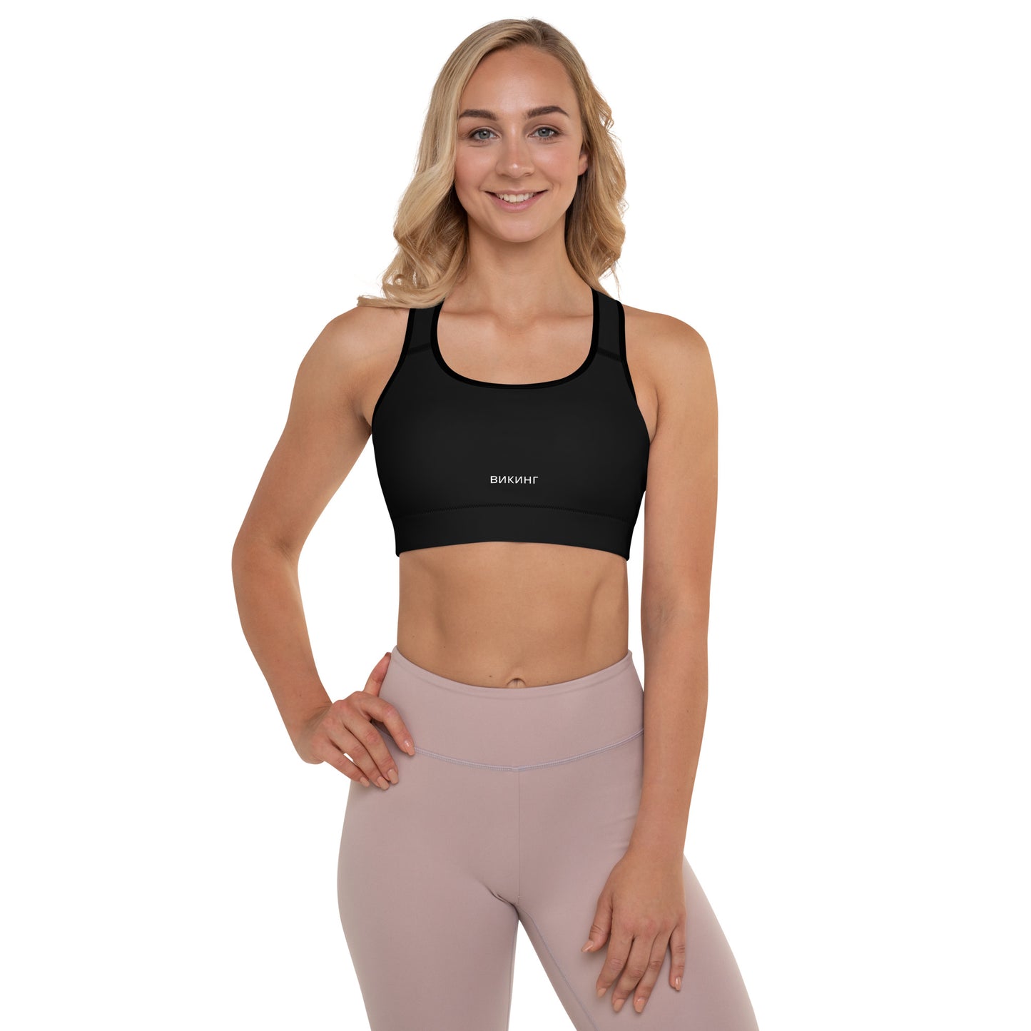 ВИКИНГ Original Midnight Black Padded Sports Bra