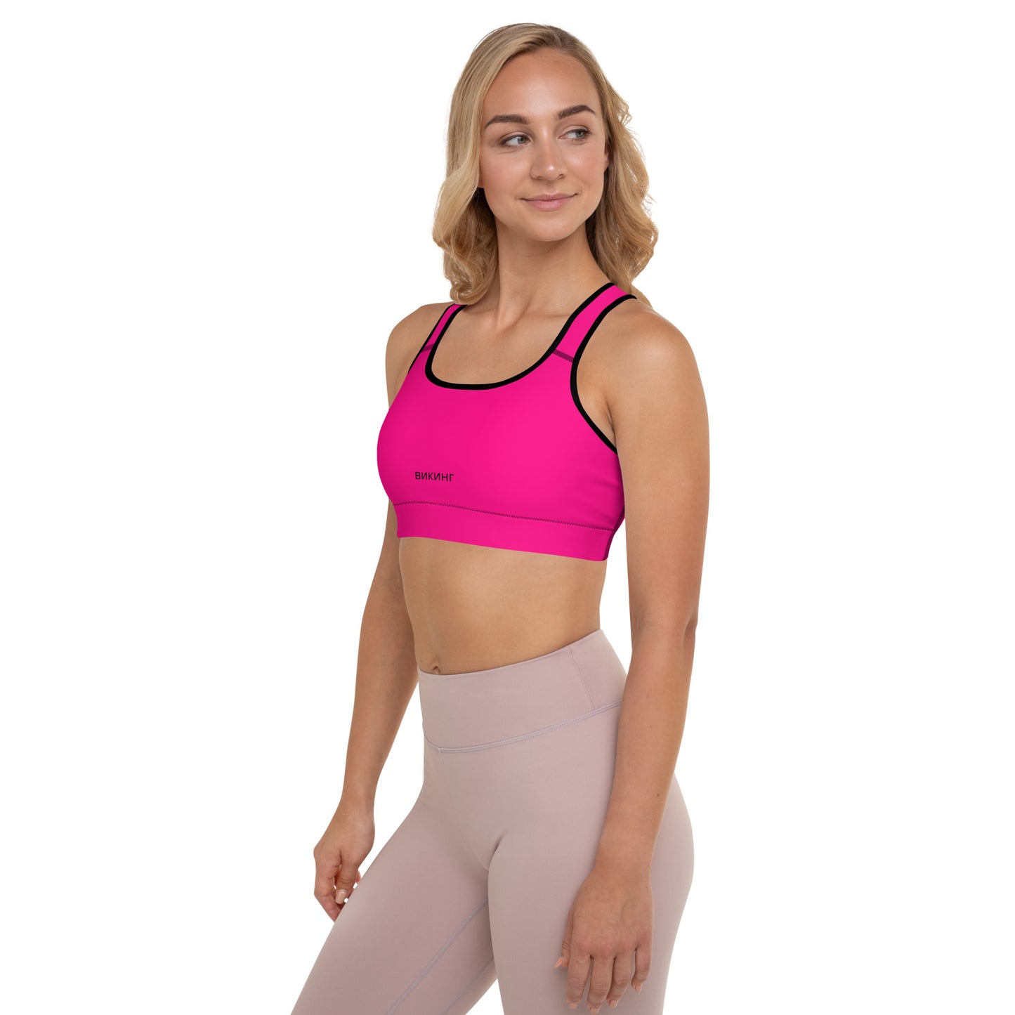 ВИКИНГ Original Bright Pink Padded Sports Bra