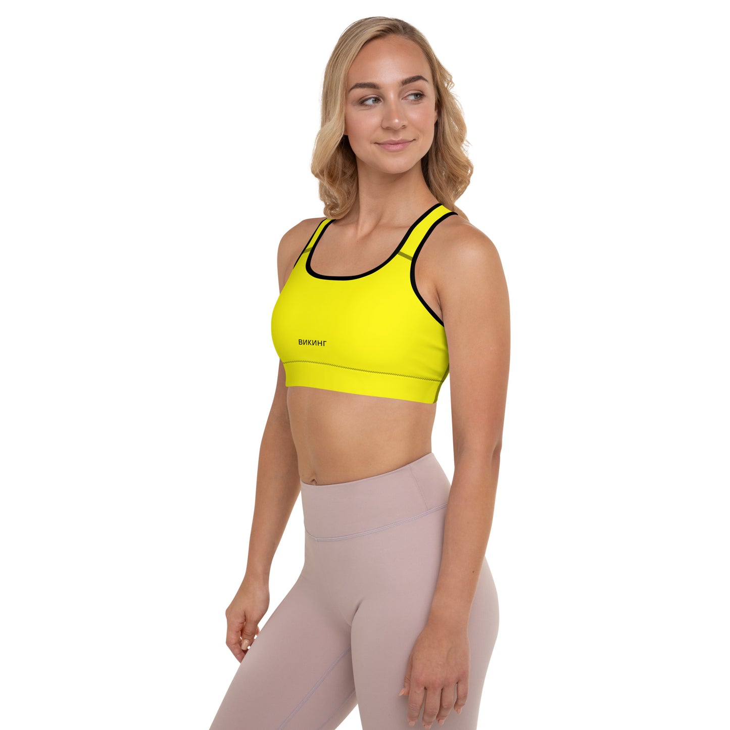 ВИКИНГ Original Bumble Bee Yellow Padded Sports Bra