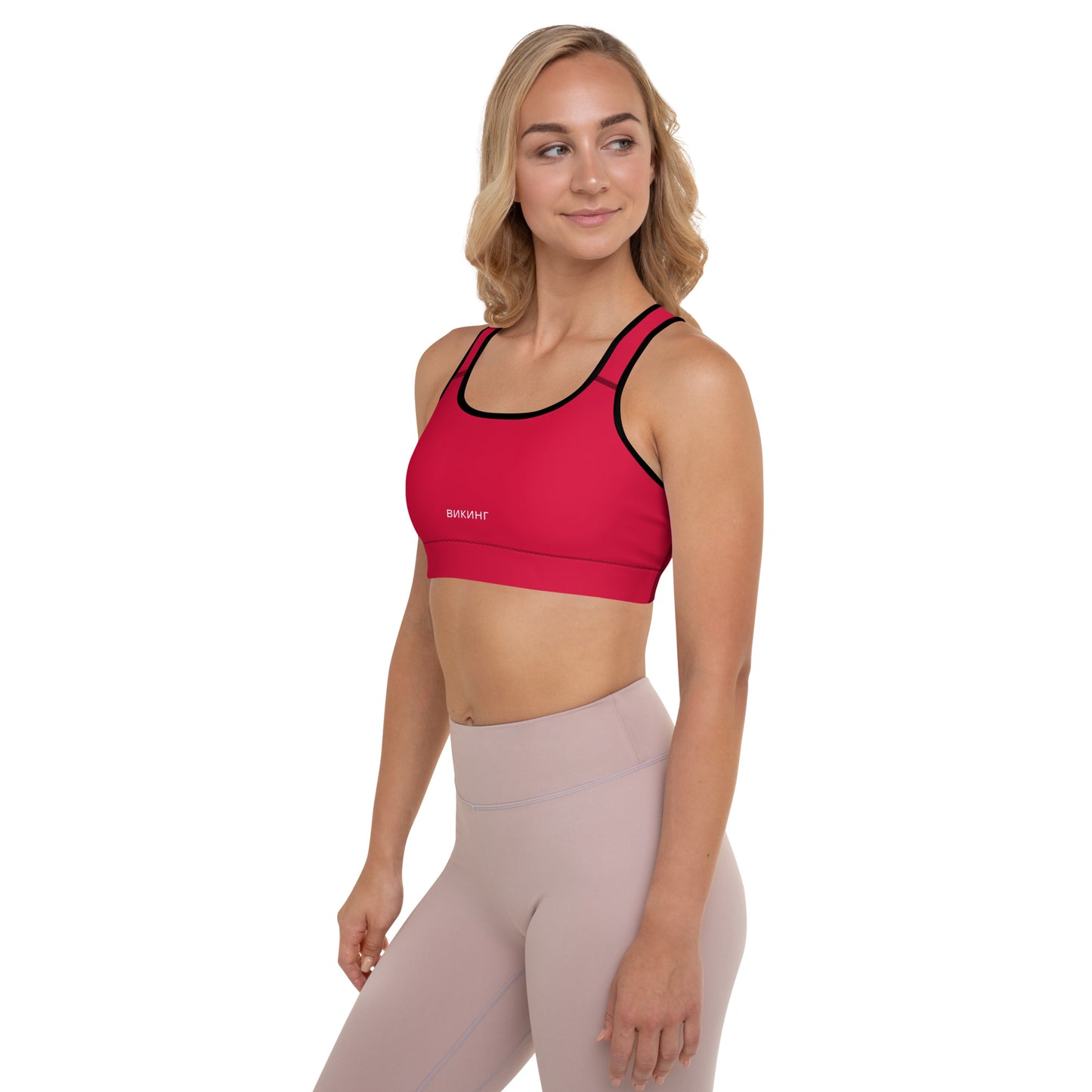 ВИКИНГ Original Lipstick Red Padded Sports Bra