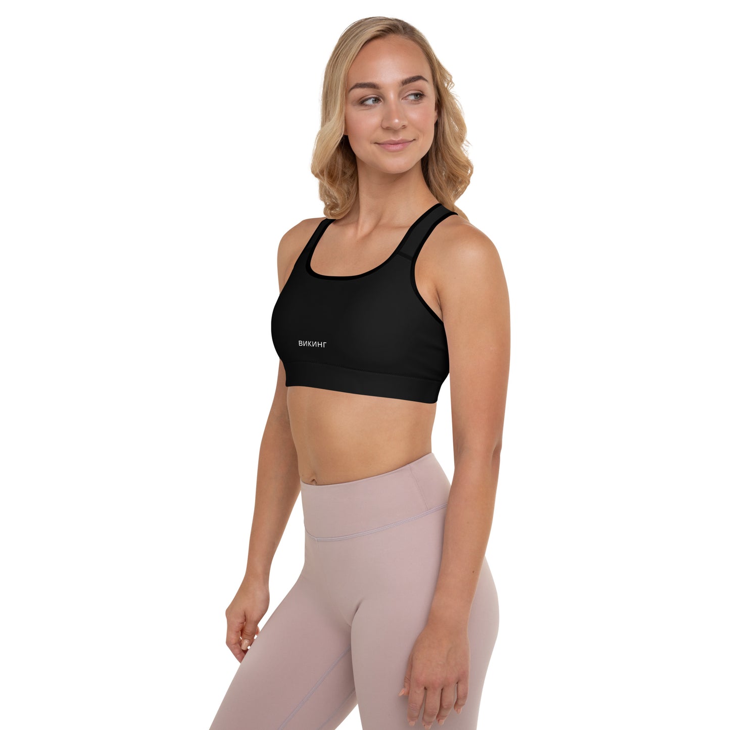 ВИКИНГ Original Midnight Black Padded Sports Bra