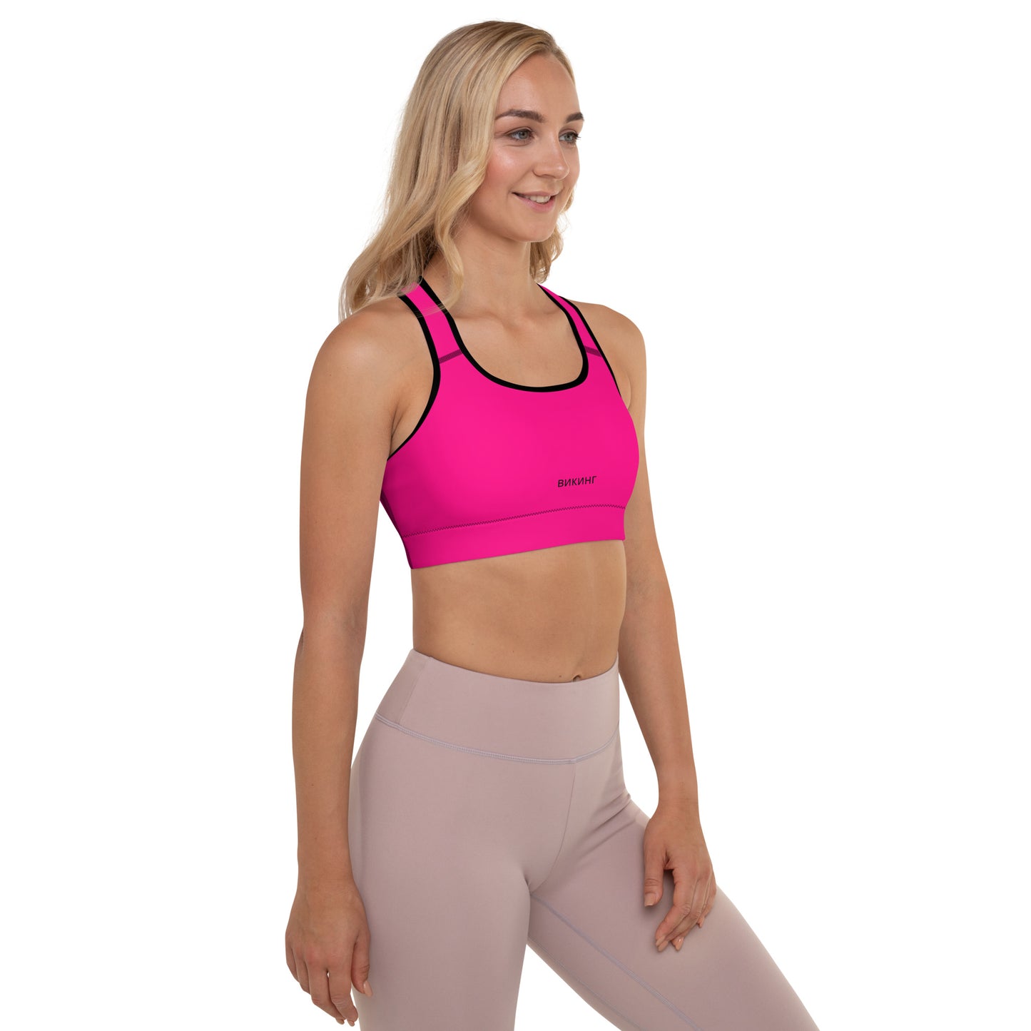 ВИКИНГ Original Bright Pink Padded Sports Bra