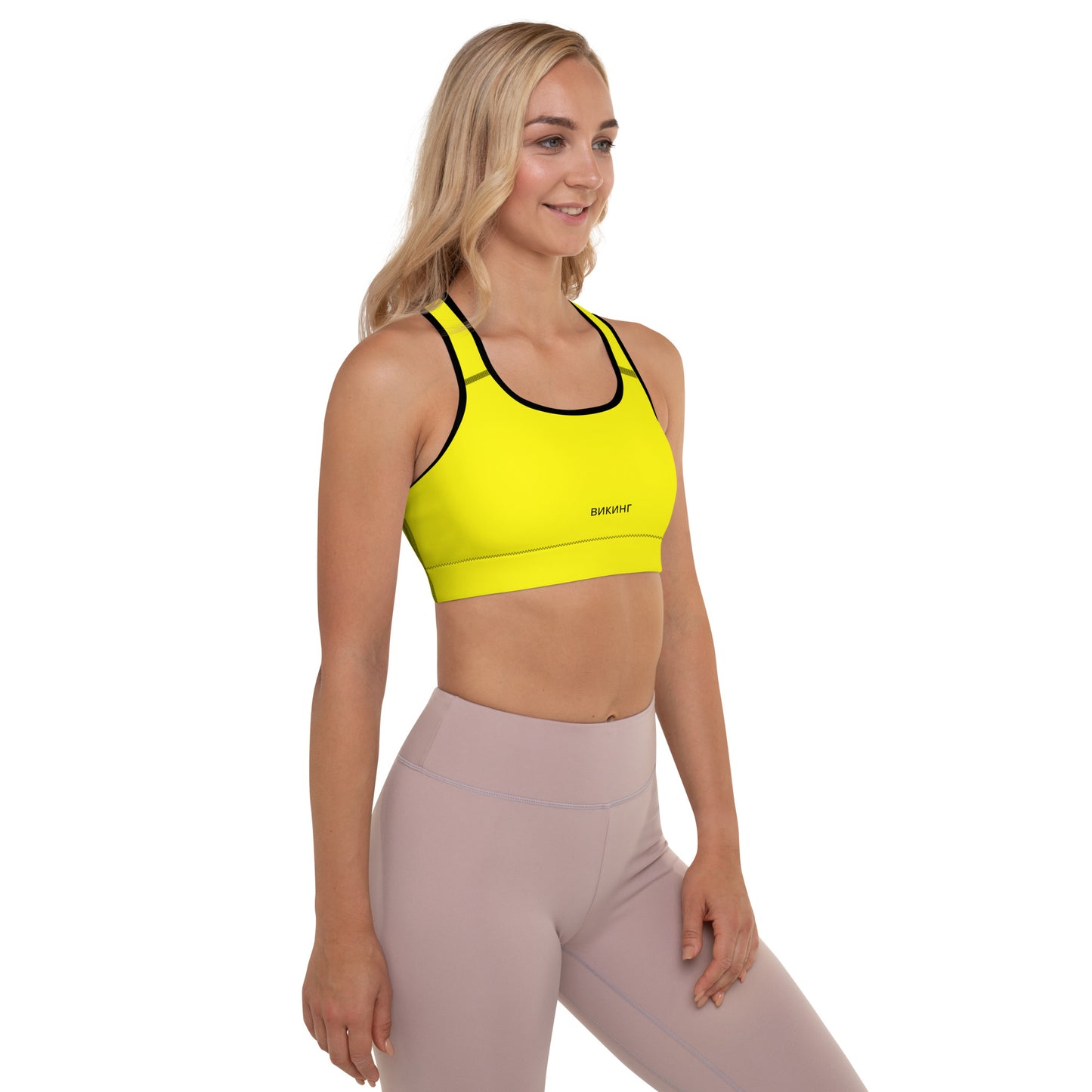 ВИКИНГ Original Bumble Bee Yellow Padded Sports Bra