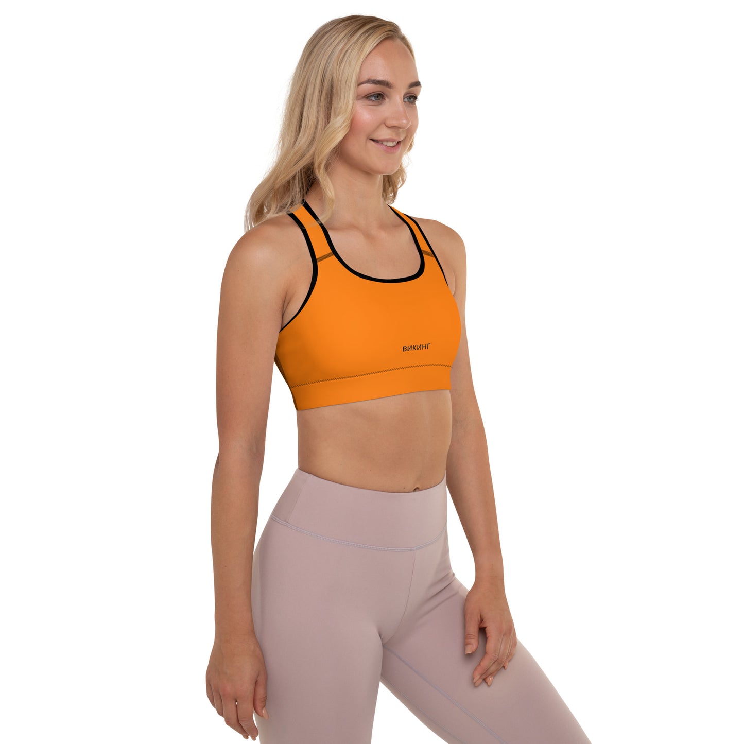 ВИКИНГ Original Tangerine Orange Padded Sports Bra