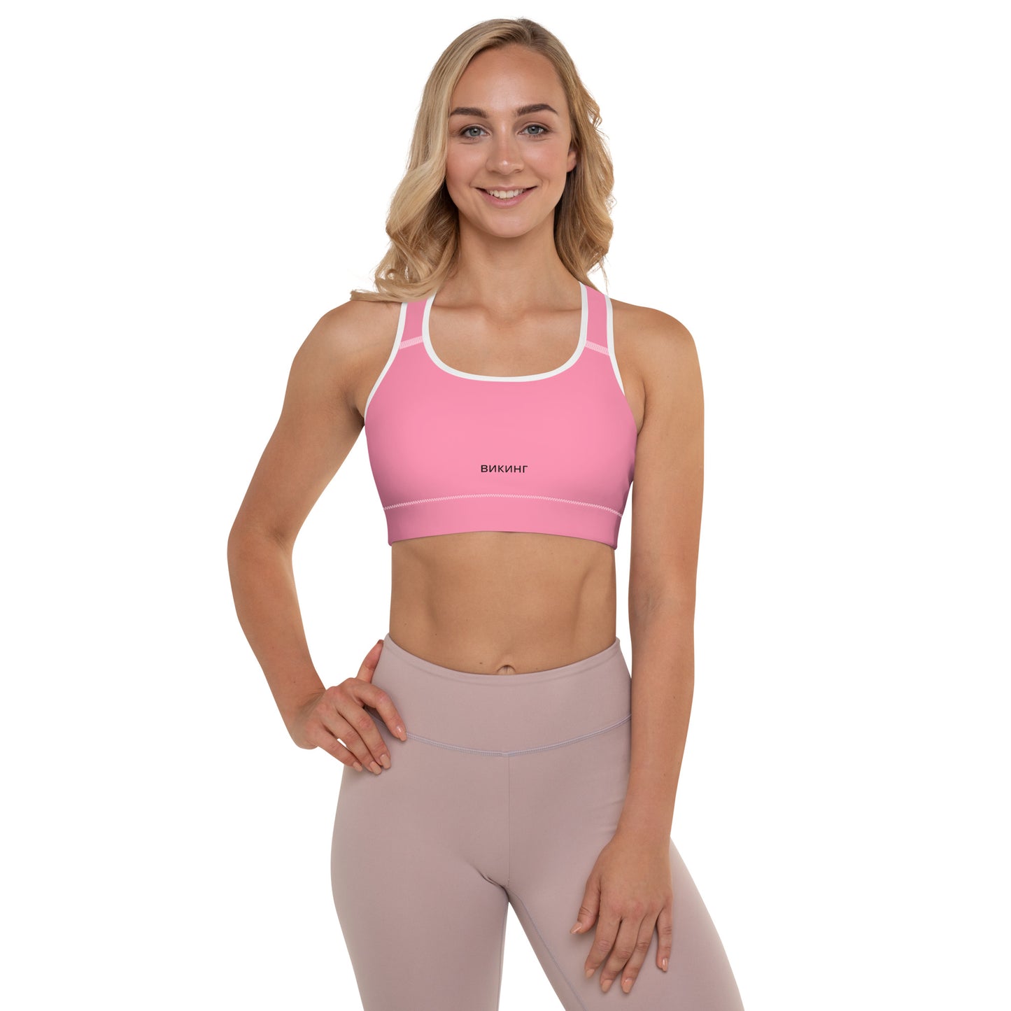 ВИКИНГ Original Bubble Gum Pink Padded Sports Bra