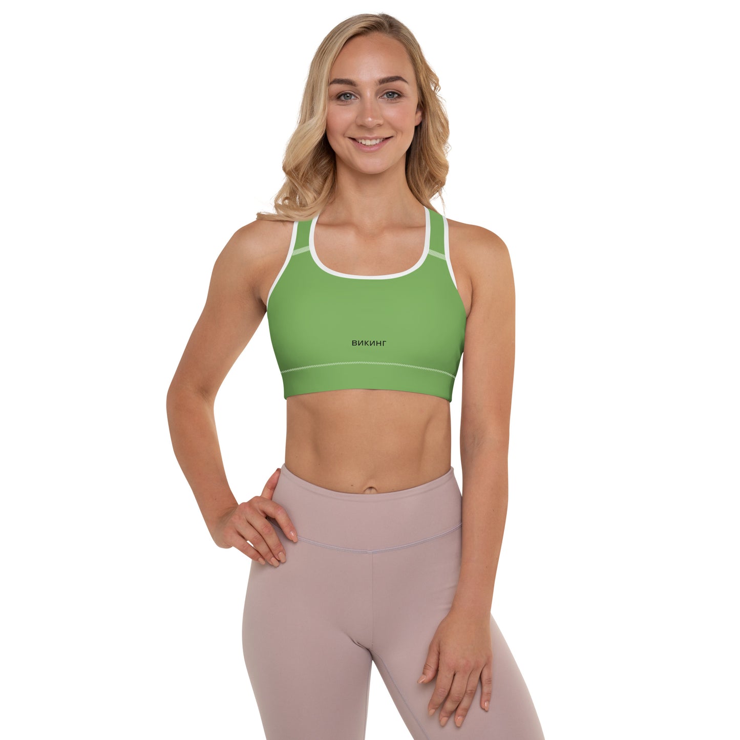 ВИКИНГ Original Shamrock Green Padded Sports Bra