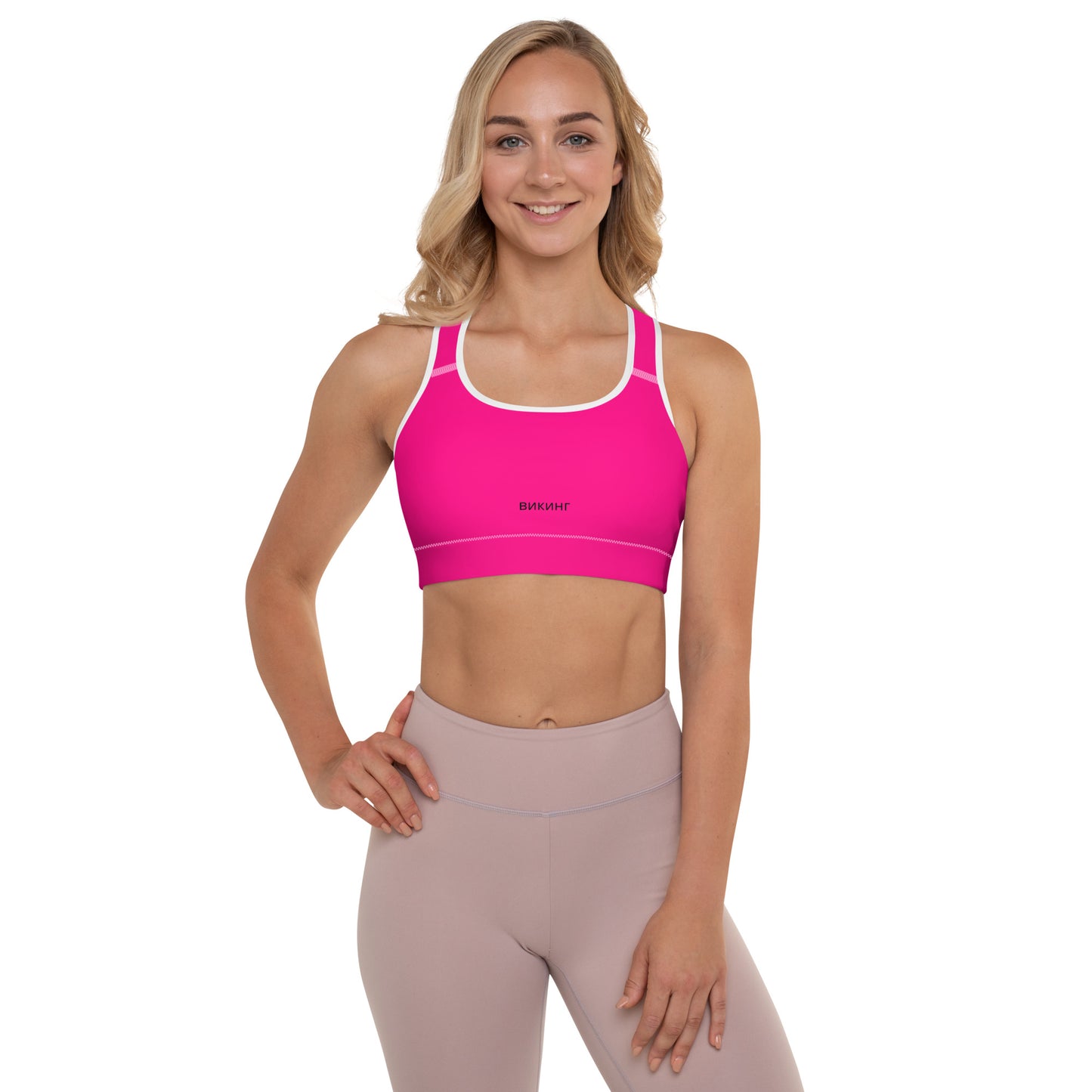 ВИКИНГ Original Bright Pink Padded Sports Bra