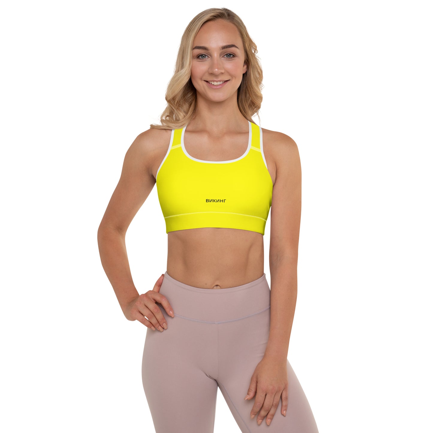 ВИКИНГ Original Bumble Bee Yellow Padded Sports Bra