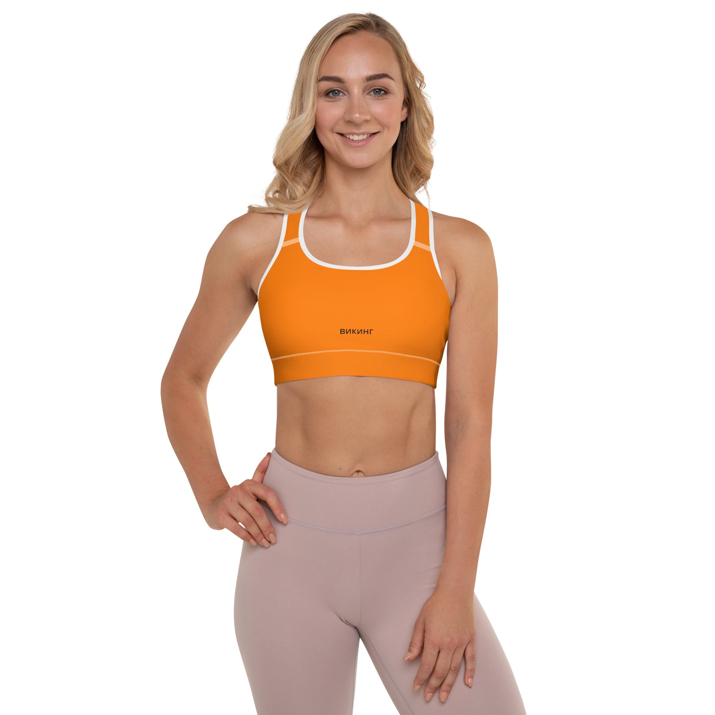 ВИКИНГ Original Tangerine Orange Padded Sports Bra