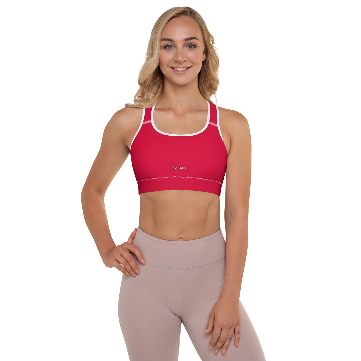 ВИКИНГ Original Lipstick Red Padded Sports Bra