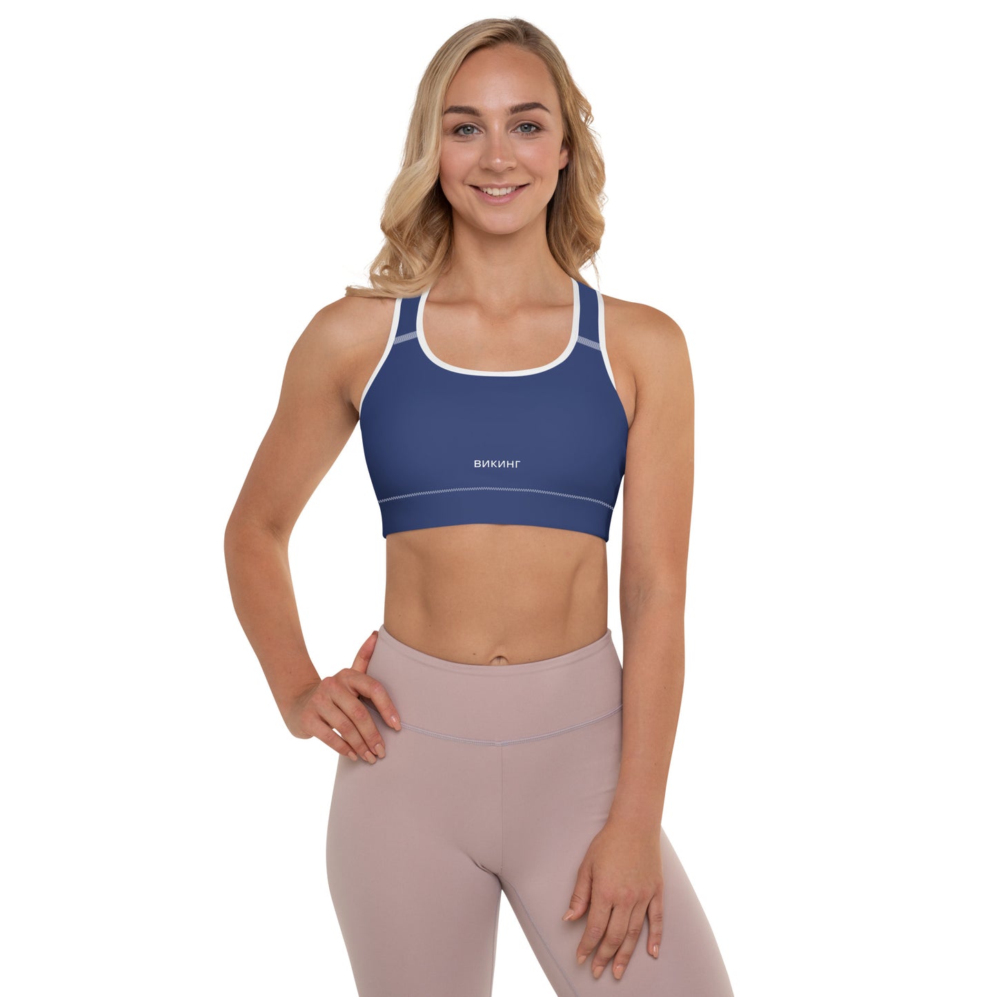 ВИКИНГ Original Navy Blue Padded Sports Bra