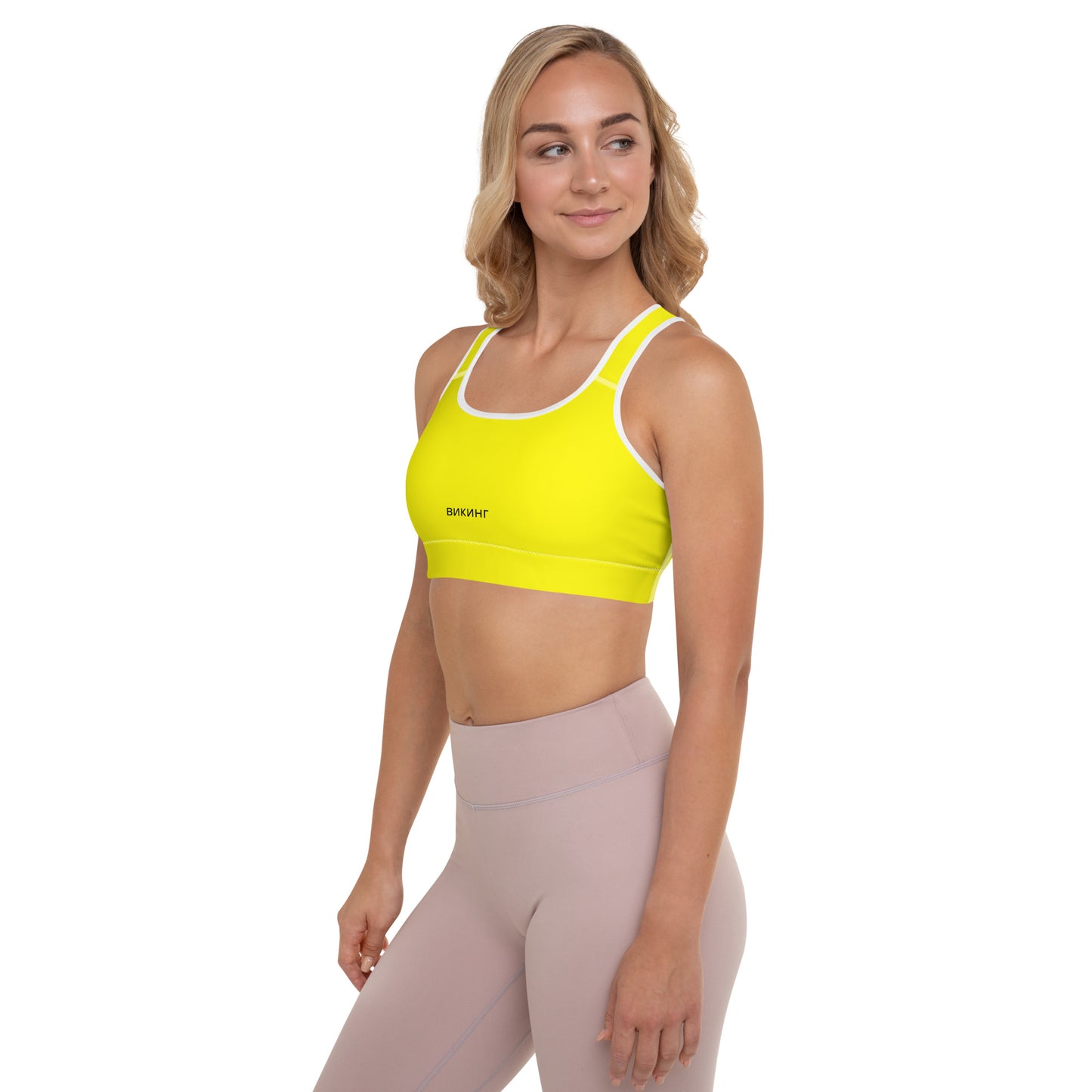 ВИКИНГ Original Bumble Bee Yellow Padded Sports Bra