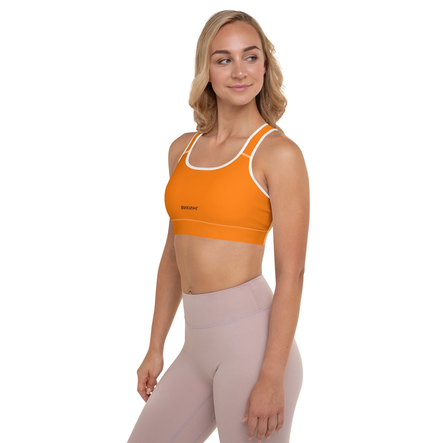 ВИКИНГ Original Tangerine Orange Padded Sports Bra