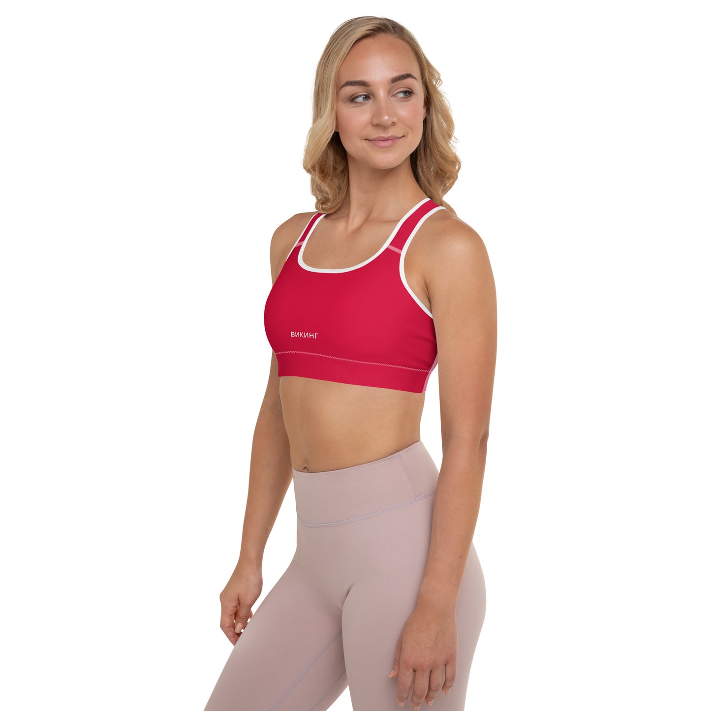 ВИКИНГ Original Lipstick Red Padded Sports Bra