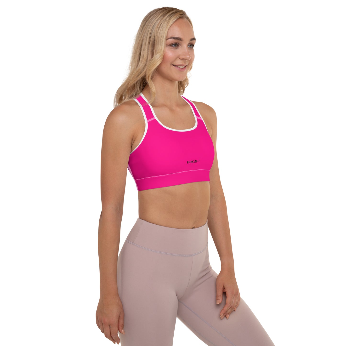 ВИКИНГ Original Bright Pink Padded Sports Bra