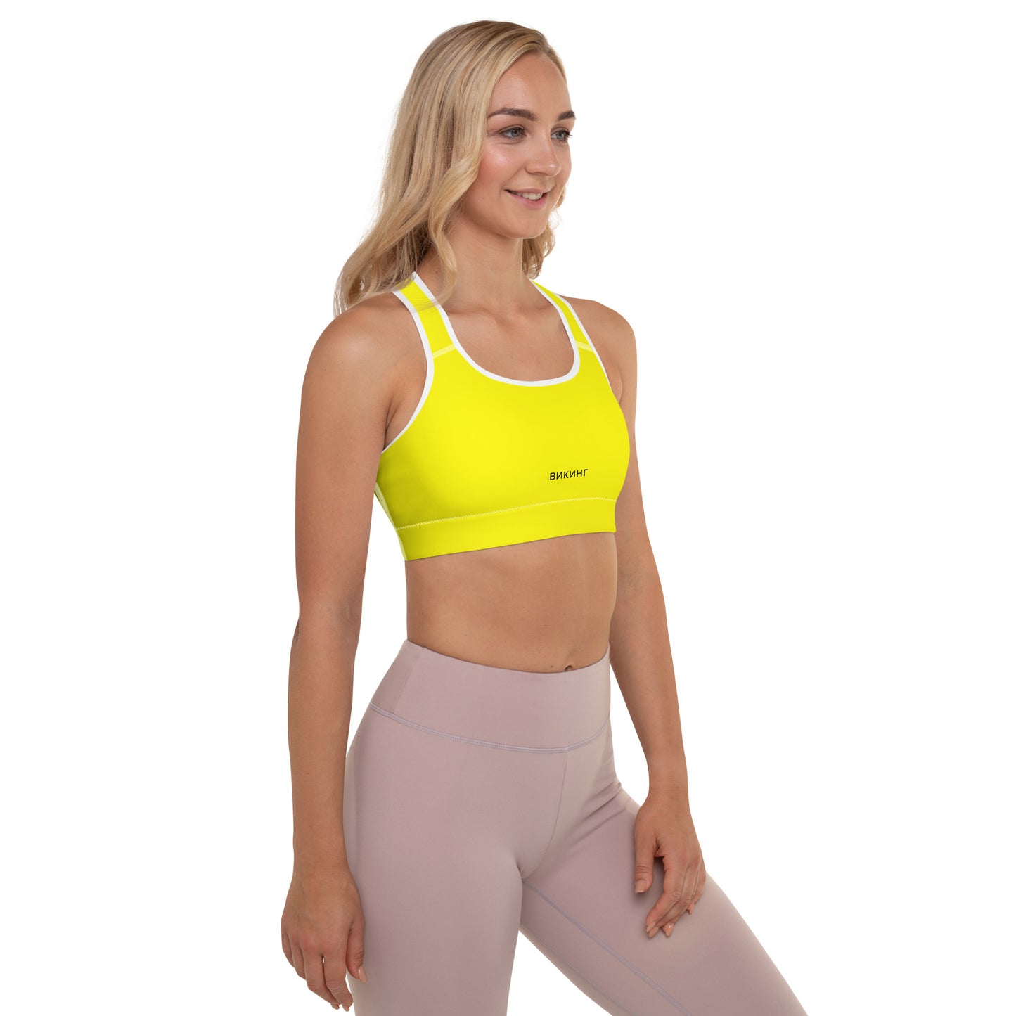 ВИКИНГ Original Bumble Bee Yellow Padded Sports Bra