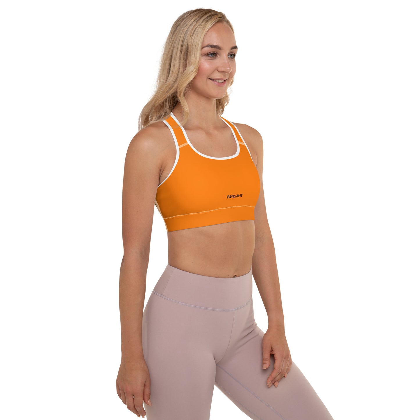 ВИКИНГ Original Tangerine Orange Padded Sports Bra