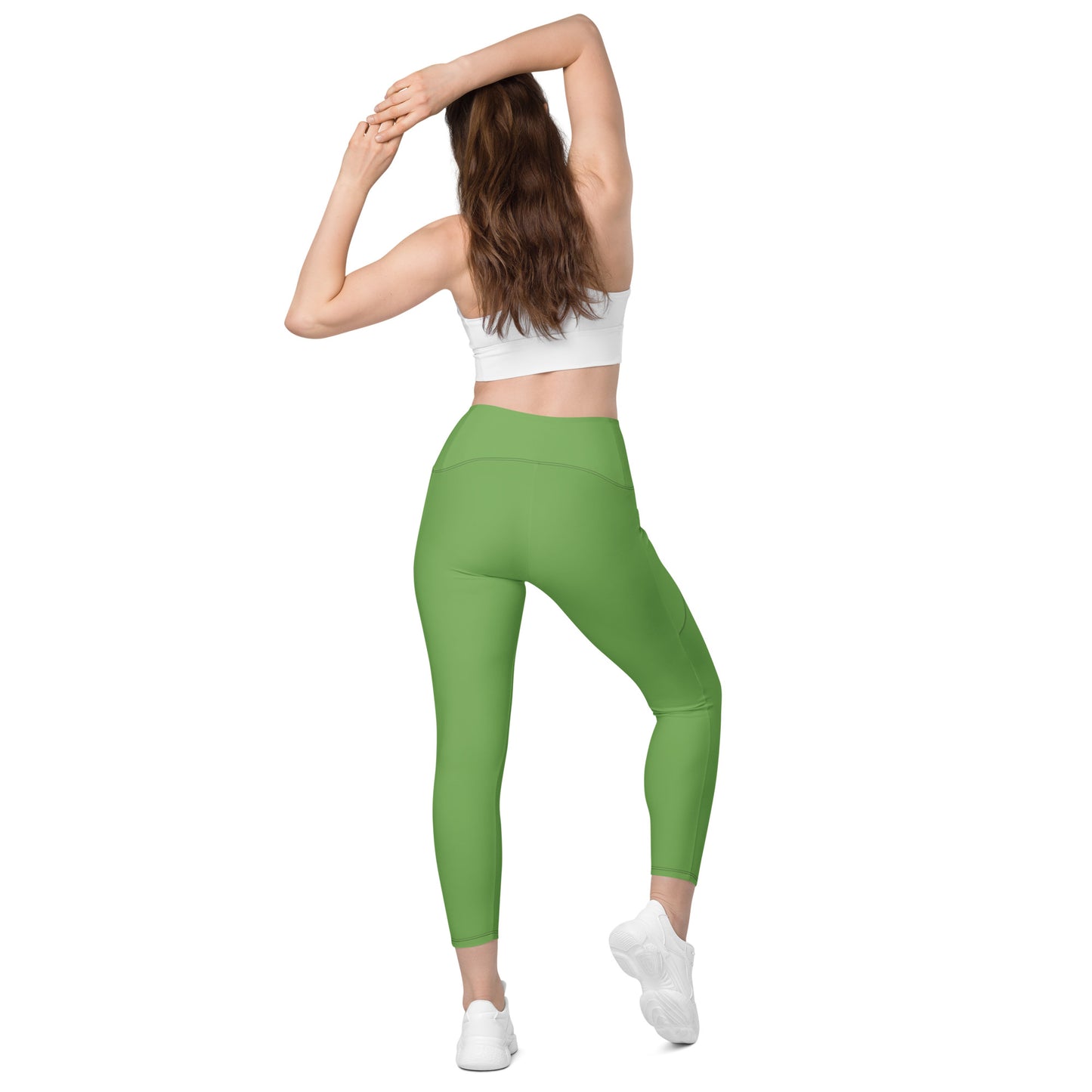 ВИКИНГ Original Shamrock Green Crossover Leggings with Pockets