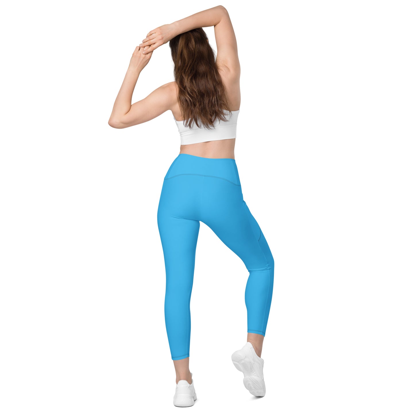 ВИКИНГ Original Olympic Blue Crossover Leggings with Pockets