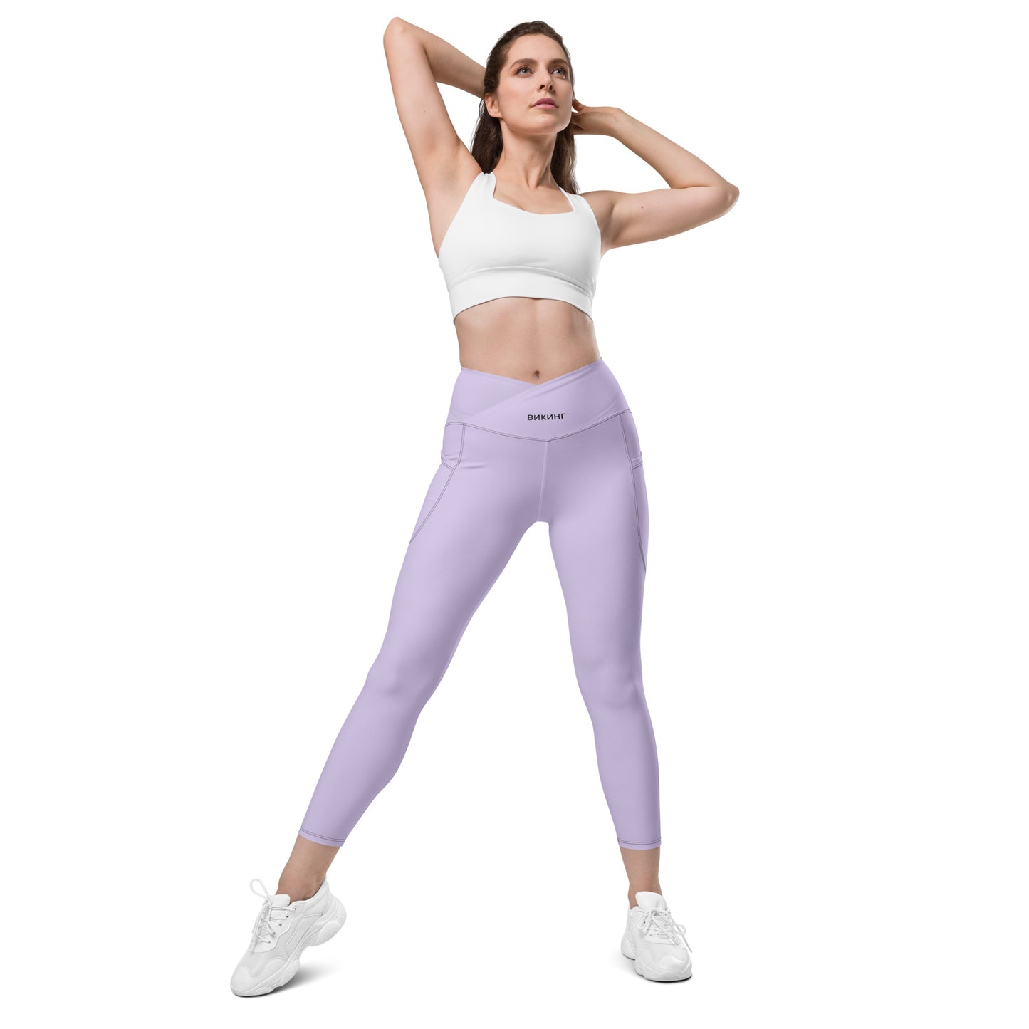 ВИКИНГ Original Lustful Purple Crossover Leggings with Pockets