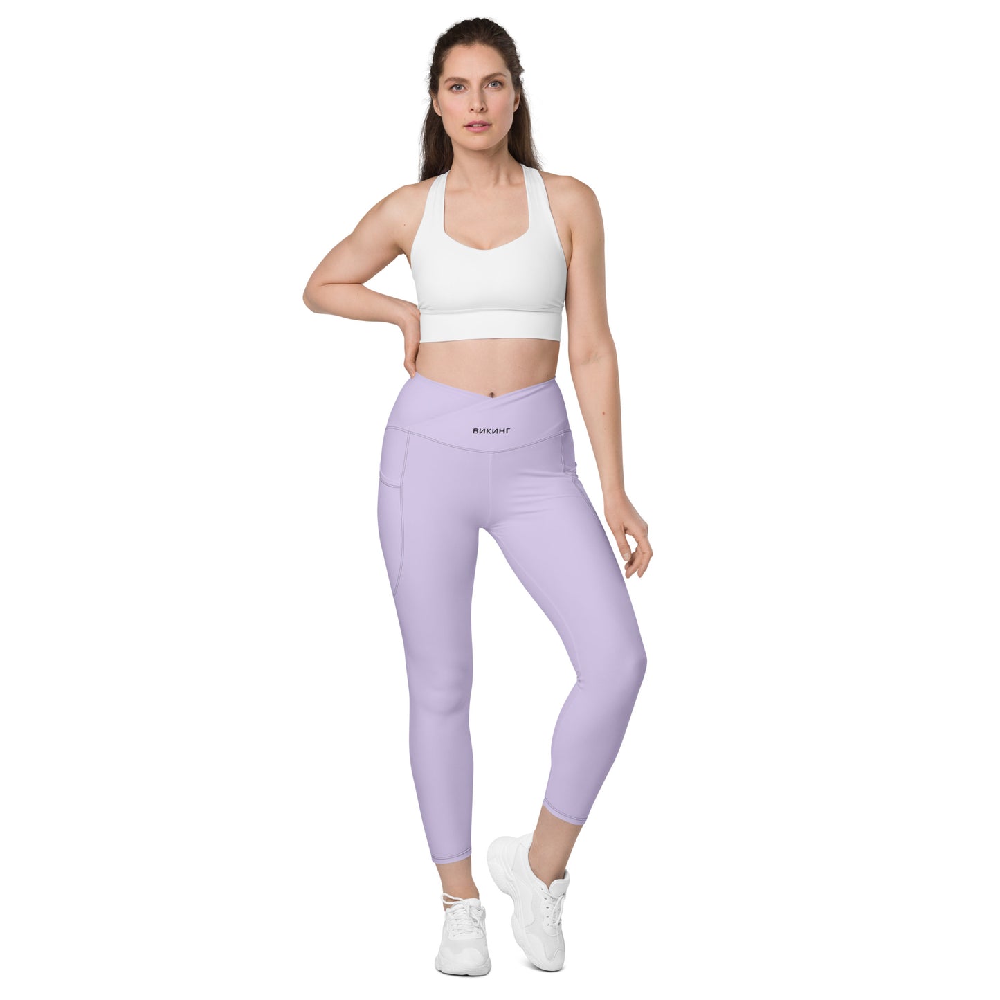 ВИКИНГ Original Lustful Purple Crossover Leggings with Pockets