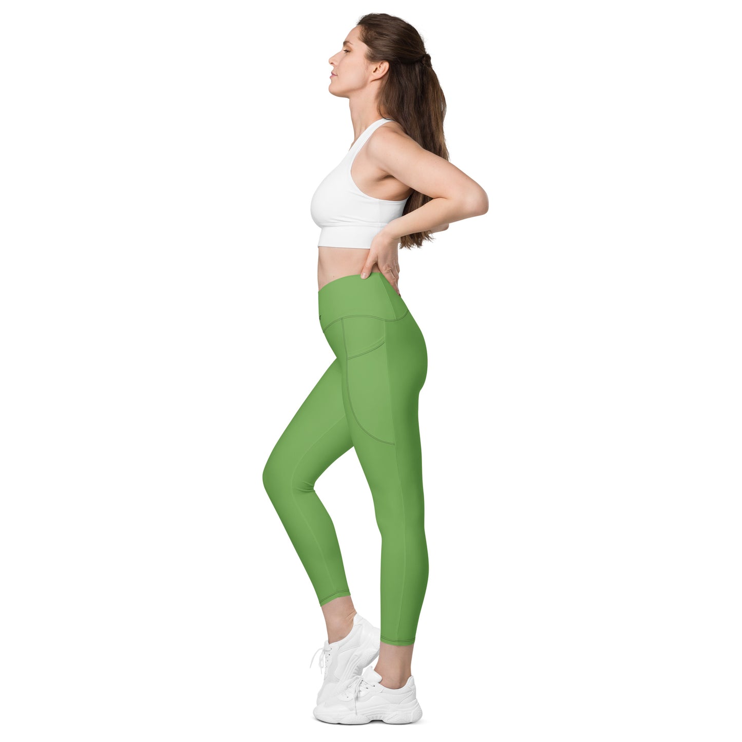 ВИКИНГ Original Shamrock Green Crossover Leggings with Pockets