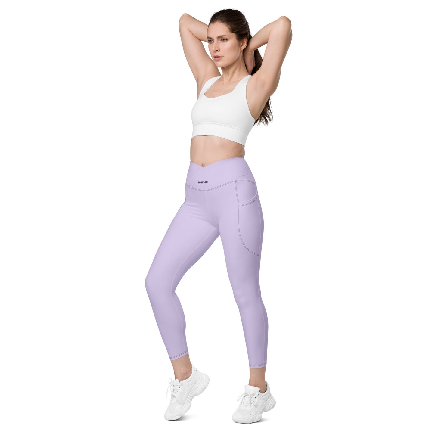 ВИКИНГ Original Lustful Purple Crossover Leggings with Pockets