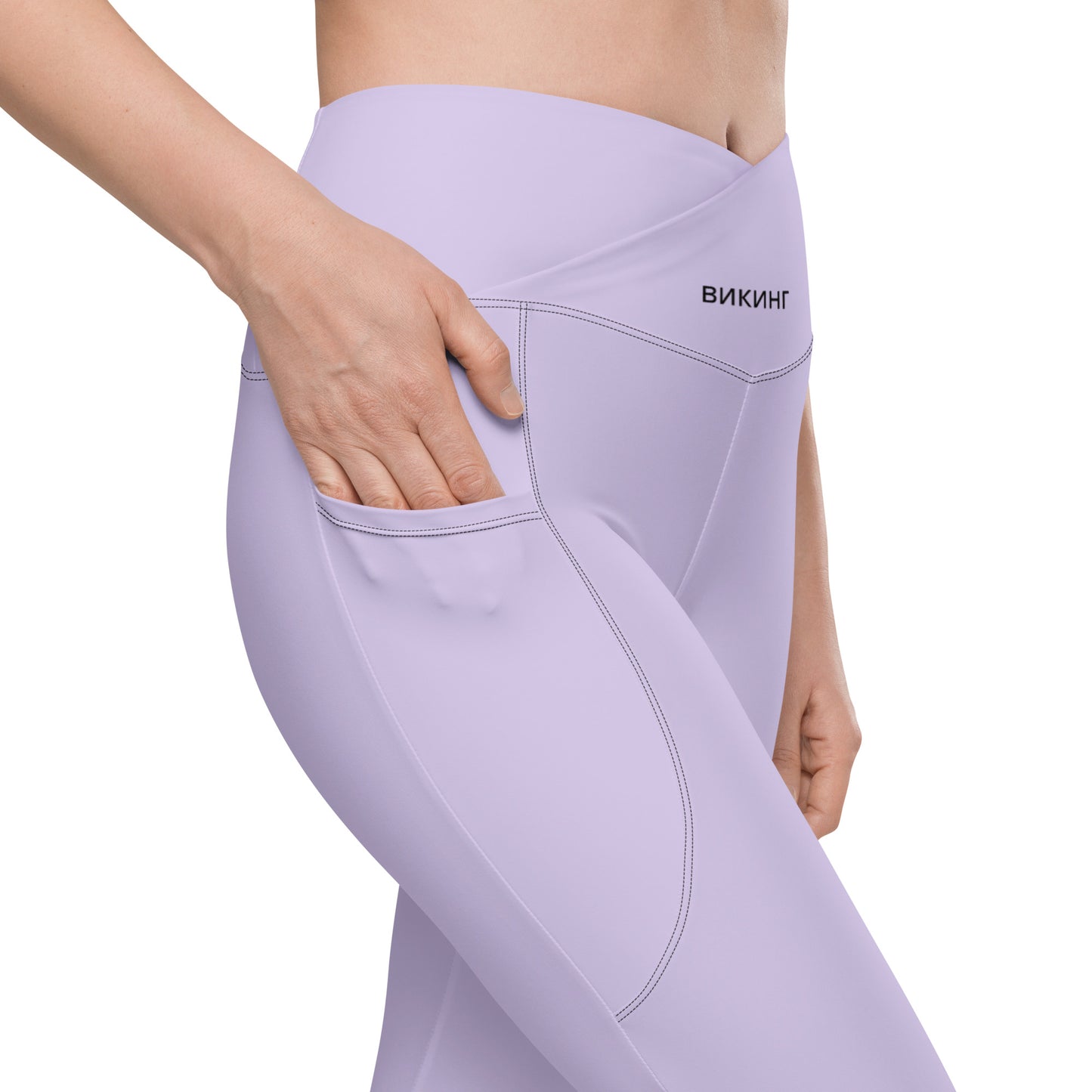 ВИКИНГ Original Lustful Purple Crossover Leggings with Pockets