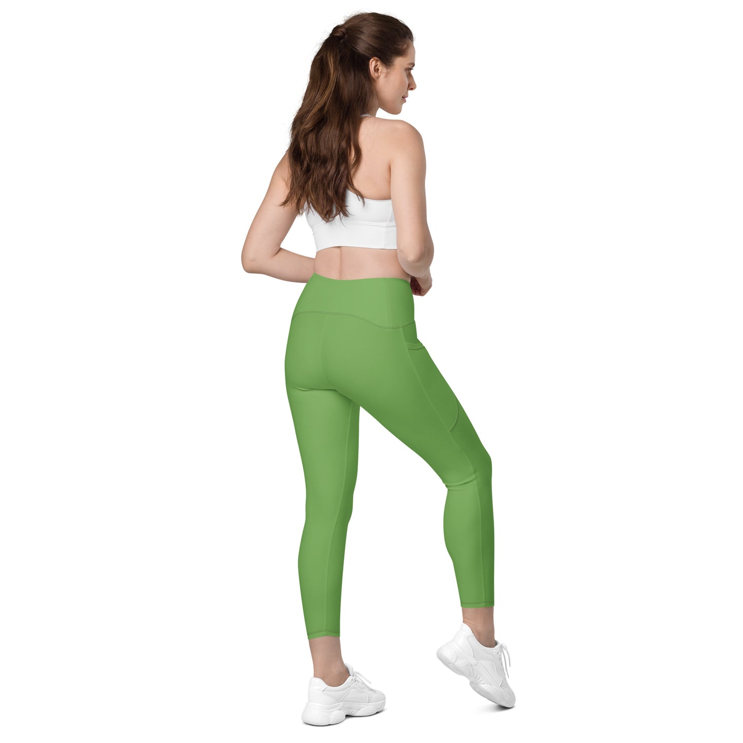 ВИКИНГ Original Shamrock Green Crossover Leggings with Pockets