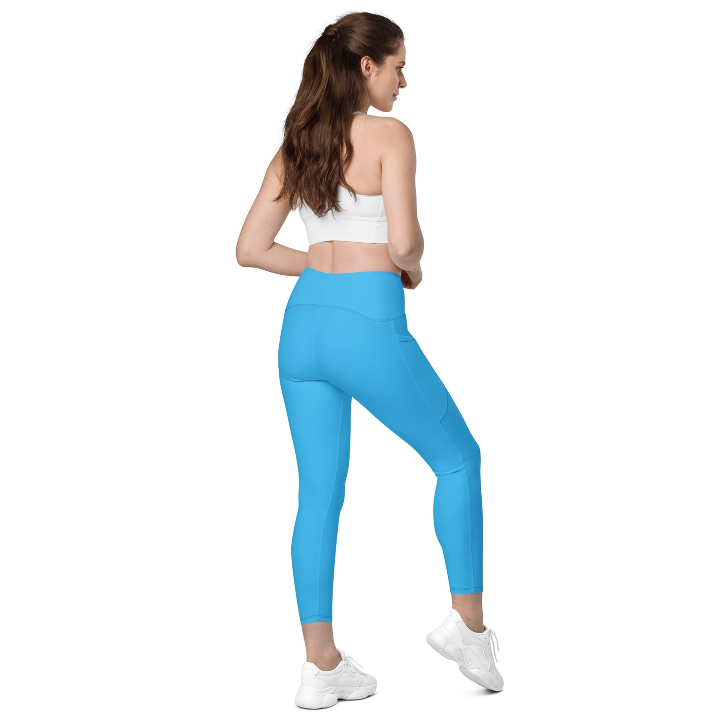 ВИКИНГ Original Olympic Blue Crossover Leggings with Pockets