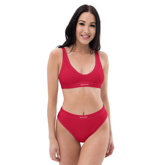 ВИКИНГ Original Lipstick Red High-Waisted Bikini