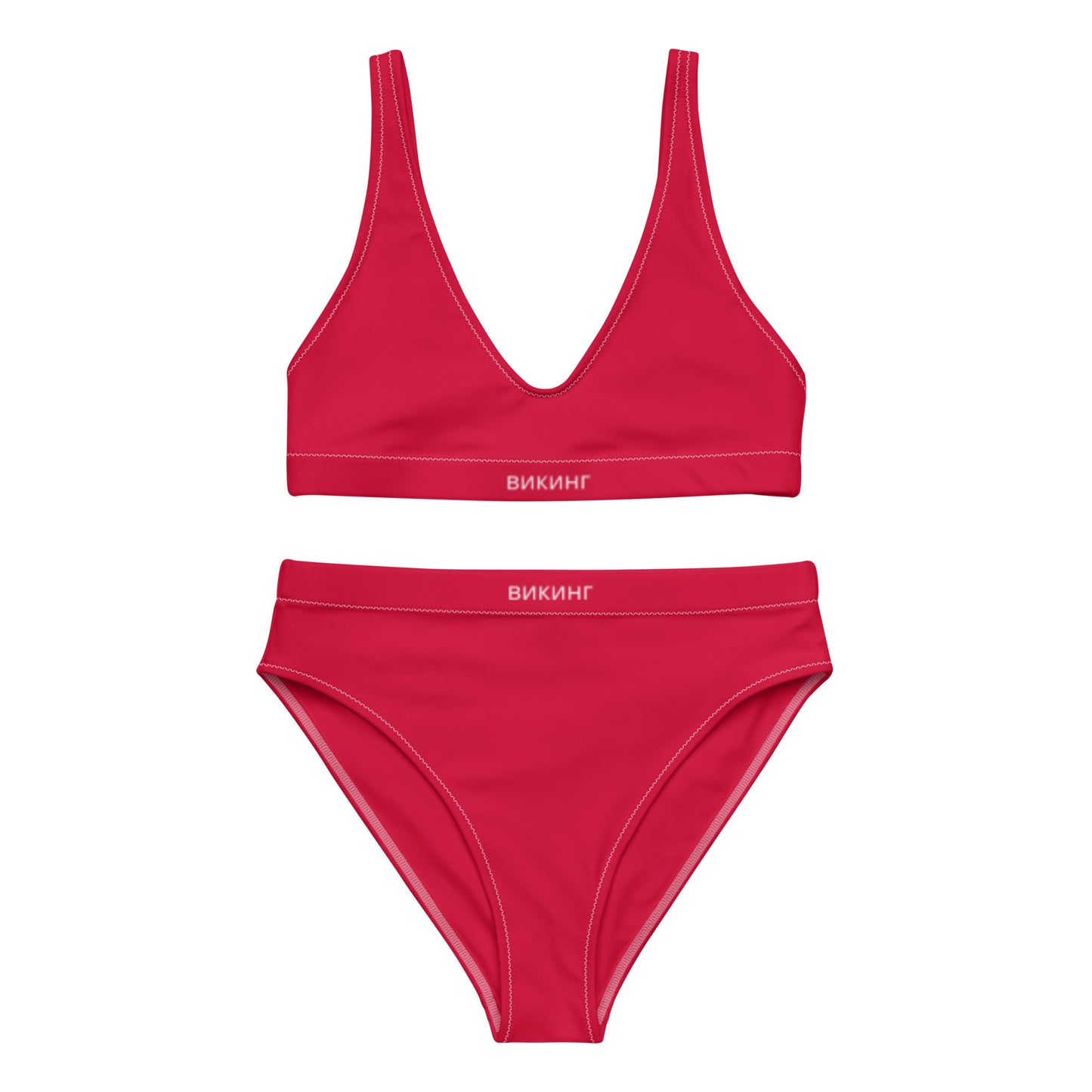 ВИКИНГ Original Lipstick Red High-Waisted Bikini